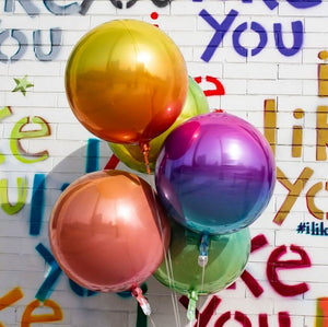 22 Inch Jumbo Ombre ORBZ 4D Sphere Metallic Foil Balloon - Online Party Supplies