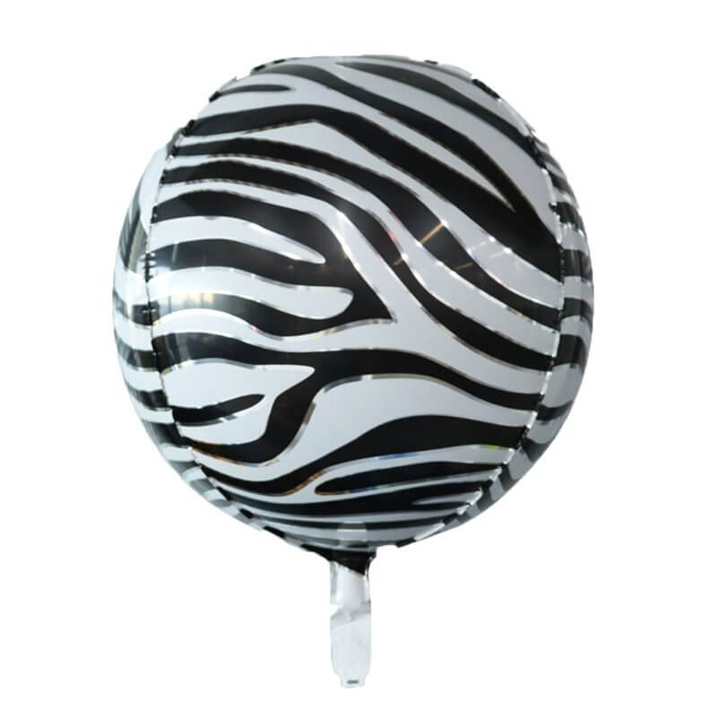 22" 3D Zebra Stripe Print ORBZ Foil Balloon