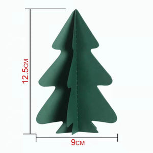 2m 3D Matte Dark Green Christmas Tree Paper Garland