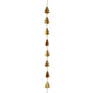 2m Gold Large Christmas Tree Paper Garland