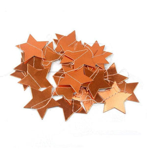 2m Online Party Supplies Rose Gold Metallic Star Garland for Wedding Decorations Bridal Shower Decorations