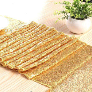 30cm x 275cm Gold Sequin Table Runner
