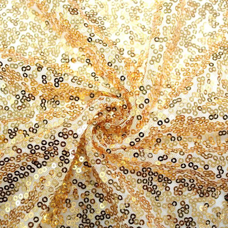 Round Sparkling Gold Sequin Tablecloth Cover - 60cm, 80cm, 100cm, 120cm