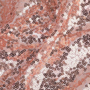 Round Sparkling Rose Gold Sequin Tablecloth Cover - 60cm, 80cm, 100cm, 120cm