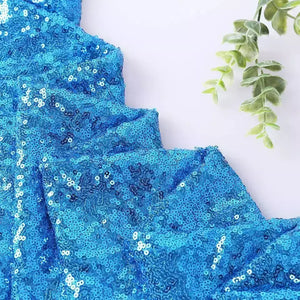 30cm x 275cm Lake Blue Sequin Table Runner