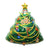 30 Inch Merry Christmas Tree Shaped Helium Supported Foil Balloon - Christmas Party Decorations