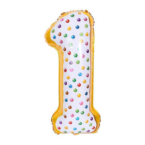 32" Giant Donut Number 1 Foil Balloon