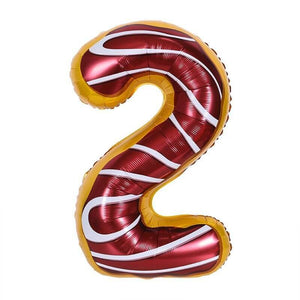 32" Giant Donut Number 2 Foil Balloon