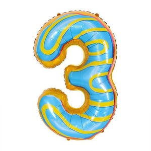 32" Giant Donut Number 3 Foil Balloon