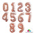 32 Inch Online Party Supplies Giant Rose Gold 0-9 Number Foil Balloons