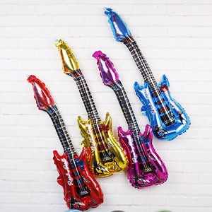 32" Electric Rock Guitar Balloon Musical Instrument Rock n Roll Themed Party Decorations