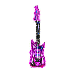 32" pink Electric Rock Guitar Balloon Musical Instrument Rock n Roll Themed Party Decorations