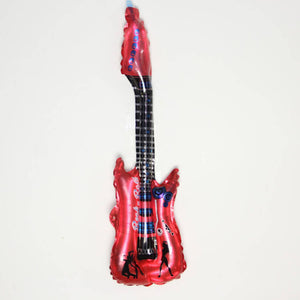32" red Electric Rock Guitar Balloon Musical Instrument Rock n Roll Themed Party Decorations