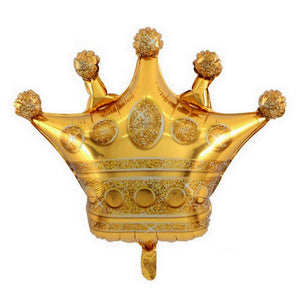 35" Online Party Supplies Jumbo Golden Crown Super Shaped Foil Royal Themed Party Balloon