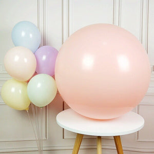36 Inch Jumbo Pastel Peach Round Macaron Latex Wedding Balloons