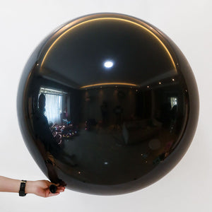 36" Jumbo Round Black Gender Reveal Balloon