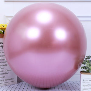 36" Jumbo Round Metallic Chrome Mauve Red Latex Party Balloon