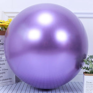36" Jumbo Round Metallic Chrome purple Latex Party Balloon
