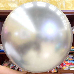Metallic Chrome36" Jumbo Round Metallic Chrome Silver Latex Party Balloon