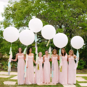 90cm Jumbo White Round Latex Wedding Balloons