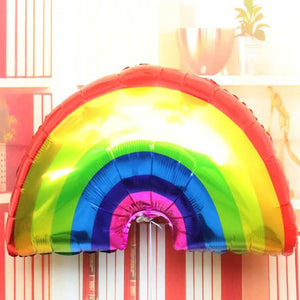 90cm x 57cm Jumbo Super Shape Rainbow Foil Balloon - Online Party Supplies