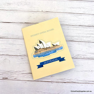 Handmade Sydney Opera House Australia 3D Pop Up Greeting Card - World Famous Building Pop Cards