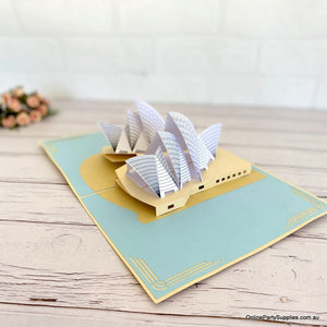 Handmade Sydney Opera House Australia 3D Pop Up Greeting Card - World Famous Building Pop Cards