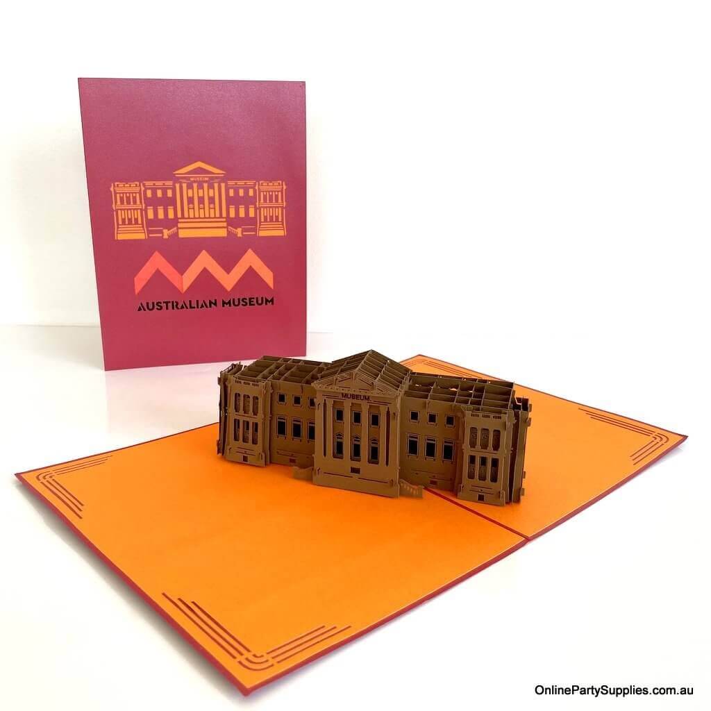 Handmade Australian Museum in Sydney 3D Pop Up Greeting Card