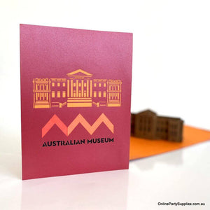Handmade Australian Museum in Sydney 3D Pop Up Greeting Card