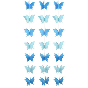 3D Blue Butterfly Paper Garland Decorative Hanging Decorations