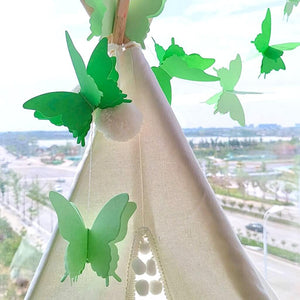 3D Green Butterfly Paper Garland Decorative Hanging Decorations