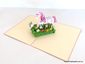 My Fairy Garden Unicorn Pop Up Card - Pink Cover