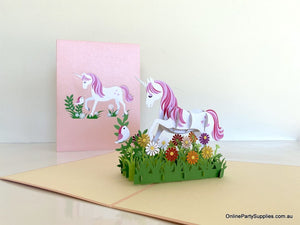 My Fairy Garden Unicorn Pop Up Card - Pink Cover