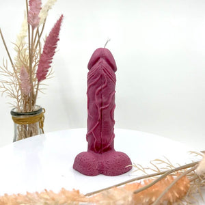 Premium Quality Handmade Natural Soy Wax Pink Lychee & Guava Scented Penis Candle - PEN.05