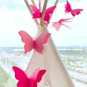 3m 3D Pink Butterfly Paper Garland - Butterfly Themed Party Decorations & Supplies