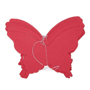 3m 3D Red Butterfly Paper Garland - Butterfly Themed Party Decorations & Supplies