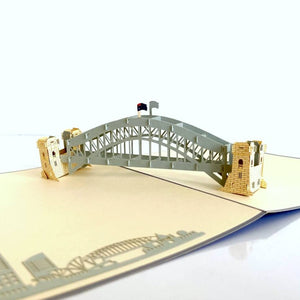 Handmade Sydney Habour Bridge Australia 3D Pop Up Greeting Card - World Famous Building Pop Cards