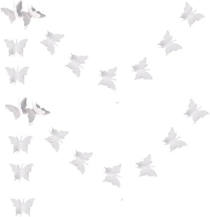3D White Butterfly Paper Garland Hanging Decorations