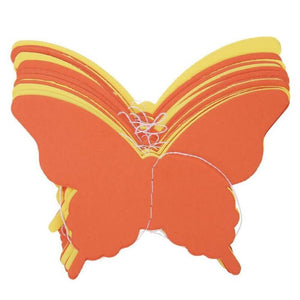 3m 3D Yellow & Orange Butterfly Paper Garland - Butterfly Themed Party Decorations & Supplies