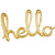 40" Gold 'hello' Script Foil Balloon Banner