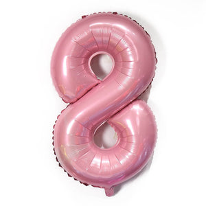 40" Jumbo Pastel Pink Number 8 Foil Balloon