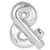 16" Metallic Silver Ampersand Symbol Foil Balloon