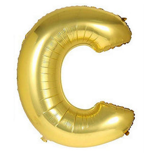40cm Gold Alphabet A-Z Letter Air-Filled Foil Balloons - Online Party Supplies