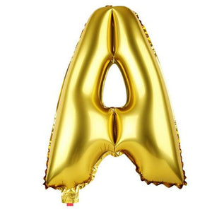 40cm Gold Alphabet A-Z Letter Air-Filled Foil Balloons - Online Party Supplies