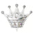 40" Jumbo Silver Crown Super Shaped Foil Balloon