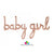 40" Rose Gold 'baby girl' Script Baby Shower Foil Balloon Banner