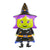 Halloween Standing Witch / Wizard Shaped Foil Balloon