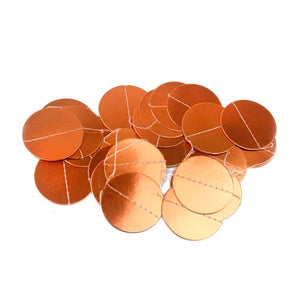 4m Metallic Rose Gold Foil Confetti Circle Bunting Garland Baby Shower Bridal Shower Wedding Decor