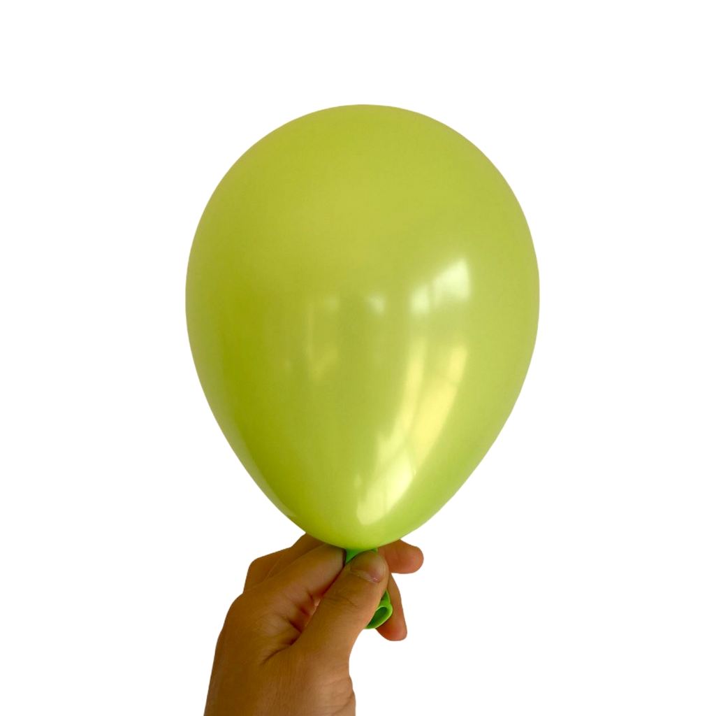 5 Inch Lime Green Mini Latex Balloons (Pack of 10) - Wedding, Bachelorette Party, and Bridal Shower Balloon Decorations
