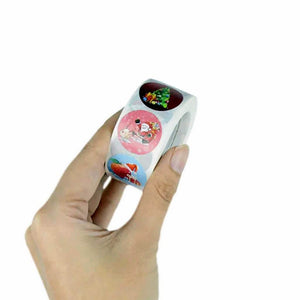 Style F - Round Christmas Stickers For Kids - Christmas Gift Packaging and Wrapping Supplies